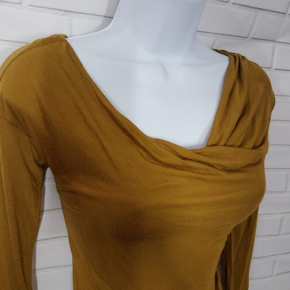 Belle Sky Green Pea Long Sleeve Shirt Dress - Picture 3 of 5